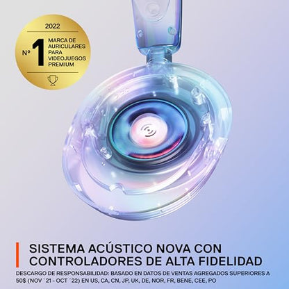 SteelSeries Arctis Nova 1 Multi-System Gaming Headset — Hi-Fi Drivers — 360° Spatial Audio — Comfort Design — Durable — Ultra Lightweight — Noise-Cancelling Mic — PC, PS5/PS4, Switch, Xbox - White - color: White, style: Nova 1