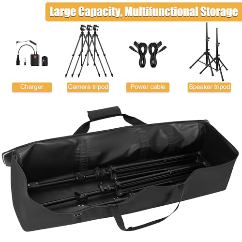 Multifunctional Tripod Bag 50 X 10 X 10 Inches / 127 X 25.5 X 25.5 cm Heavy Duty Tripod Carrying Case with Handle for Lights, Speakers, Cameras, Booms, Microphone Stands, Black - size: 50 X 10 X 10 Inch