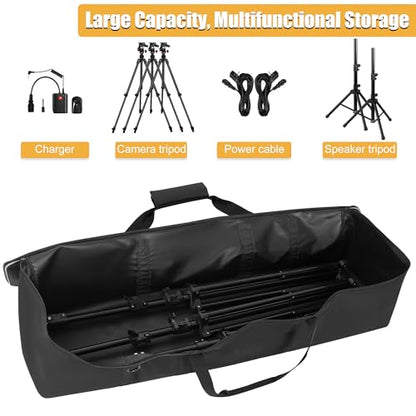 Multifunctional Tripod Bag 50 X 10 X 10 Inches / 127 X 25.5 X 25.5 cm Heavy Duty Tripod Carrying Case with Handle for Lights, Speakers, Cameras, Booms, Microphone Stands, Black - size: 50 X 10 X 10 Inch
