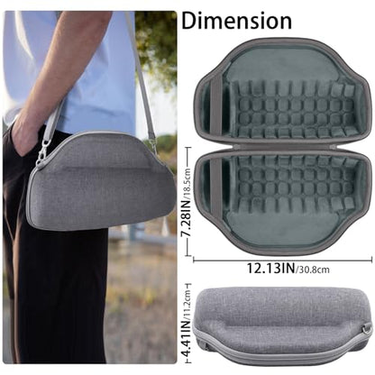 co2CREA Case for JBL Charge 6 Portable Bluetooth Speaker, Gray | High-Density Foam Padding, Reinforced Handle, Detachable Shoulder Strap, Compact Lightweight Design, Dust Protection - color: Gray Case