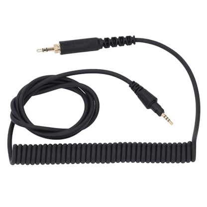 Pssopp Headphone Sound Cable OFC Shielded Replacement Audio Cable 3.5mm Plug with 6.3mm Adapter 1.2m to 2m Spring Cord for DJ Studio for Pioneer HDJ CUE1 X5 X7 S7