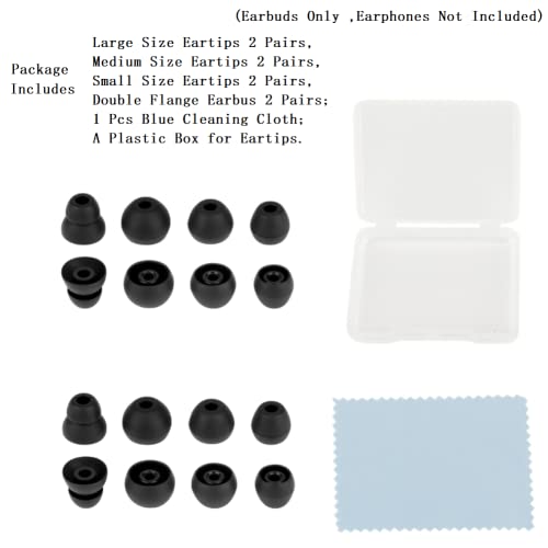 Earbuds Tips Replacement Silicone Ear Tips 8 Pairs Earbuds Buds Set Compatible with Beatsx,Compatible with Urbeats,Compatible with Power Beats Pro in-Ear Headphones,Black - color: black