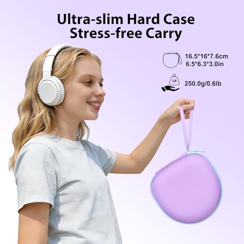 Kid Headphones Case for iClever/Candy Bila Headphone,Purple+Green,Case Only | for iClever BTH12 HS19 BTH20 BTH22 BTH26/Candy Bila/Acer/JBL/MIDOLA/JoySpark/JLab/ADOOPE/Spiderman/EarFun/ Etc Kids Headphone - color: Purple+Green Edge