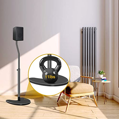 Mounting Dream Speaker Stands Pair, Max 39" Height Adjustable, Heavy Duty Base, 11 lbs Capacity Each, Set of 2 Universal Floor Stands - size: 4.7" W x 7.9" H Speaker