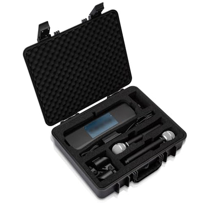 Wireless Mic Case - Hard Shell Case Compatible with Shure BLX288/SM58/PG58/BETA58A, for Mics, Receivers and More