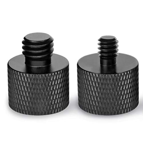 Mic Screw Adapter - 5/8 to 1/4 & 5/8 to 3/8 Adapter Set for Microphone Stand to Tripod and Camera - size: 1/4 & 3/8 Kit