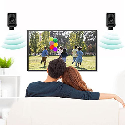 WALI Speaker Wall Mount, Surround Sound Speaker Stand with Adjustable Swivel Tilt Angle, Large Bookshelf Speaker Wall Mount for Living Room, Home Theater, Hold up to 66 Lbs, (SWM201XL), 2 Pack, Black - size: Larger