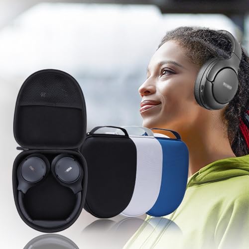 Lebakort Headphone Case Compatible with KVIDIO/TOZO/BERIBES/JLab/Raycon Over-Ear Headphones, Universal Portable Travel Organizer (Blue Case) - color: Blue Case
