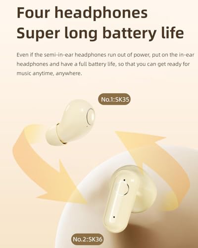 2 Pairs Invisible Small Mini Earbuds Wireless Bluetooth Sleep Hidden Headphones Sleeping Micro Smallest Discreet Tiny Low Profile Earbud Earphone Ear Buds for Small Ear Canal Women, Work, Side Sleeper - color: Purple