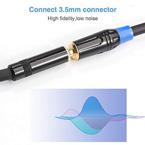 1/8 to XLR Male Cable,Balanced 3.5mm(1/8 inch) Female Stereo TRS Mini Jack to XLR Male Audio Converter Adapter Cable - 1feet/30cm - size: 1 Feet
