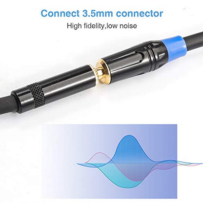 1/8 to XLR Male Cable,Balanced 3.5mm(1/8 inch) Female Stereo TRS Mini Jack to XLR Male Audio Converter Adapter Cable - 1feet/30cm - size: 1 Feet