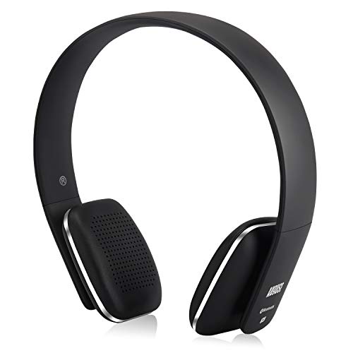 August EP636 Wireless Bluetooth On-Ear Headphones, Black - color: Black