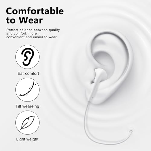 USB C Headphones, 2 Pack Type C Headphones Wired in Ear Earbuds with Mic & Volume Control Noise Cancelling for iPhone 15/16/17,iPad,Samsung Galaxy S25/S24/S23/S22/S21,Pixel 7/6,White