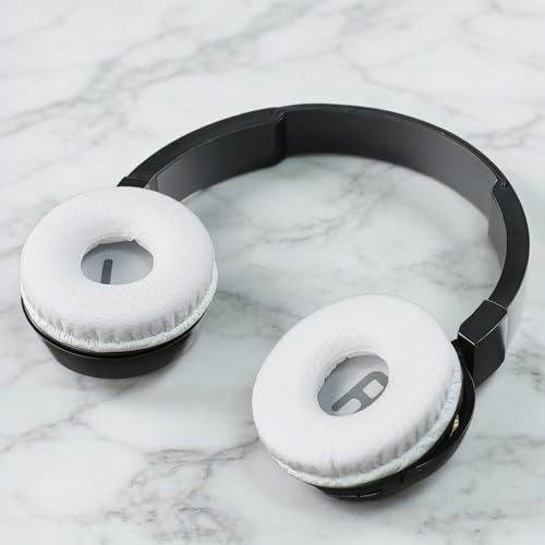 Defean Replacement Cushions Kit 2 IN1 Mesh Fabric Ear Pads + Headband Compatible with JBL Tune 600(T600BTNC 600BTNC)/660(T660NC 660NC)/670(T670NC 670NC) Headphones (White) - color: White