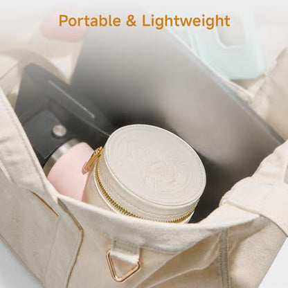 Earbud Case Leather Storage Box Earbud Protective Carrying Case - White