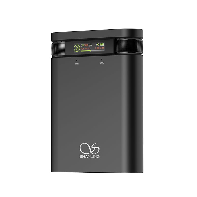 Shanling H2 2in1 Audio Player/Portable DAC, Desktop Headphone Amp,Bluetooth 5.0/LDAC,10.5Hours+ for Music Time,HiFi Res Certificated,Anodized Aluminum with LED Lights,Up to 2TB Capacity