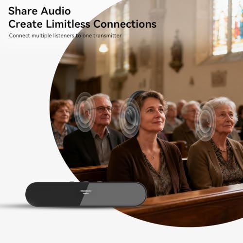 QCC3086 Bluetooth 5.4 Audio Transmitter aptX Adaptive LC3 Auracast Dual Classic Bluetooth OLED 20M Range AUX Optical USB-C
