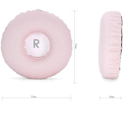 Defean Replacement Cushions Kit 2 IN1 Mesh Fabric Ear Pads + Headband Compatible with JBL Tune 600(T600BTNC 600BTNC)/660(T660NC 660NC)/670(T670NC 670NC) Headphones (Pink) - color: Pink