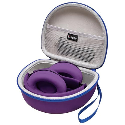 Case for Beats Studio Pro/Solo 4/Studio3/Solo3 Wireless Headphone Purple | Hard Carrying Travel Case for Beats Studio Pro/Solo 4/Studio3/Solo3 Wireless Headphone - color: Purple+Gray