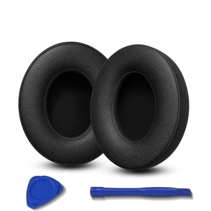 Replacement Ear Pads for Beats Studio 2 & Studio 3 (B0501, B0500) Wired & Wireless Headphones, Protein Leather Earpads Cushions with Memory Foam, Extra Thick Ear Cups,1 Pair，Black - color: Black