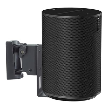 Monzlteck Wall Mount Bracket for Sonos Era 100, Heavy Duty Metal Smart Speaker Holder, Full Motion Swivel and Tilt (3° to -23°), ±45° Horizontal Rotation, Tool-Free Adjustment, Easy Installation