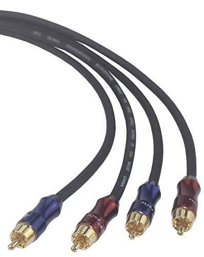 VKheroKV RCA Stereo Plug Male to Dual RCA Plug Male Audio Splitter Cable - Gold Plated / 4n OFC Pure Copper Wire (1.5FT(50CM))