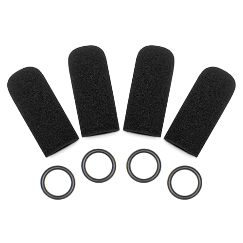 Mic Cover Compatible with David Clark DC One-X,PRO-X2,DC-Pro X,H20,H10 Series Aviation Headset,M-7,M-4,M-5,M-77 Series DC-87 Microphone Protector, 4 Pack Foam Covers & O-Rings Kit