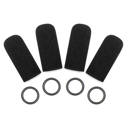 Mic Cover Compatible with David Clark DC One-X,PRO-X2,DC-Pro X,H20,H10 Series Aviation Headset,M-7,M-4,M-5,M-77 Series DC-87 Microphone Protector, 4 Pack Foam Covers & O-Rings Kit