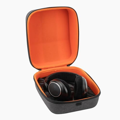 Geekria Shield Case for Large-Sized Over-Ear Headphones, Replacement Hard Shell Travel Carrying Bag with Cable Storage, Compatible with Sennheiser HD 560S, HD 599 SE, HD 660 S (Dark Grey)