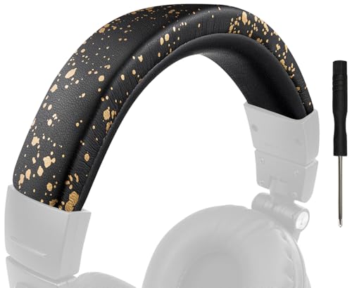 SOULWIT Headband for Audio Technica ATH M50, M50X, M50XWH, M50XBT, M50XBT2, M50S/LE Headphones, Replacement Headstrap Pad Repair Part (Black Gold) - color: Black Gold