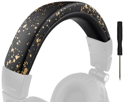 SOULWIT Headband for Audio Technica ATH M50, M50X, M50XWH, M50XBT, M50XBT2, M50S/LE Headphones, Replacement Headstrap Pad Repair Part (Black Gold) - color: Black Gold