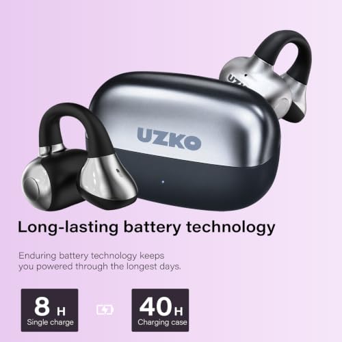 Open Ear Clip-on Earbuds,Bluetooth 6.0 Open Earbuds,Touch Control Operate