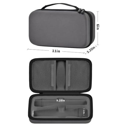 Wireless Microphone Case Compatible with JBL Wireless Two Microphone System, Handheld Dual Mic Travel Bag for Singing or Karaoke for Receivers, Adapters, AA Batteries - color: Grey