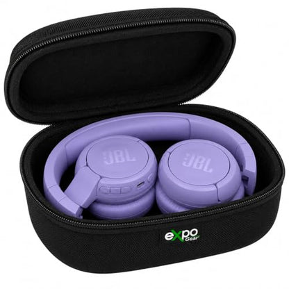 JBL Tune 770NC Case Bundle (Purple) Wireless Over-Ear Headphones, Noise Cancelling, Bluetooth 5.3, 70H Battery, Speed Charge, Foldable with Expo Gear Weather-Resistant Hard-Shell Case