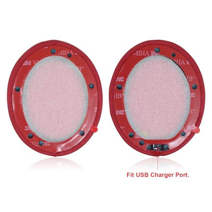 Replacement Ear Pads Cushions Compatible with Beats Studio 3.0/2.0, Headphone Ear Covers with High Density Memory Foam, Soft Leather, Adaptive Beats Headphones Replacement Earpads. (Red) - color: Red