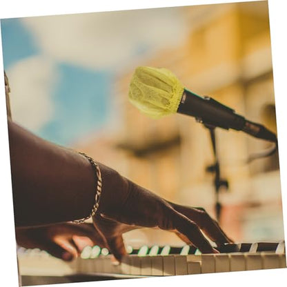 UPKOCH 200Pcs Disposable Non Woven Microphone Protective Sleeves Breathable and Splash Covers for Noise Reduction Compatible with Microphones for Ktv Recording