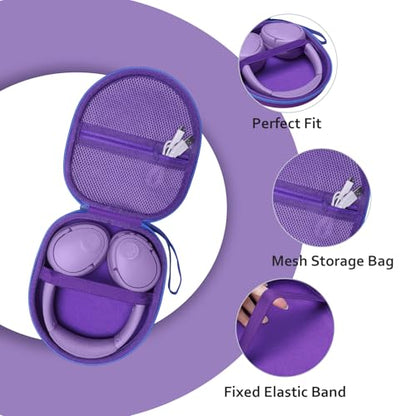 Headphone Headset Case Compatible with JBL Tune 520BT 720BT/BERIBES/KVIDIO/Soundcore by Anker/Sony Wireless On-Ear Headphones, Dark Purple - color: Dark Purple