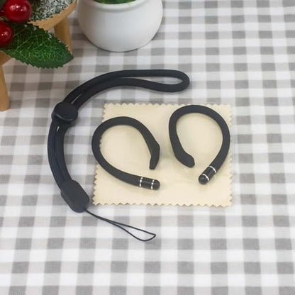 1Pair Silicone Ear Hooks for Buds/Buds 4 Earphone Ear Hook Secures Fit & Antislip Design for Sports and Travel - color: White