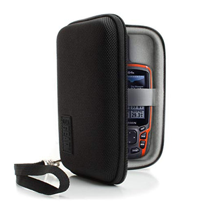 USA Gear Travel Electronics Organizer - Water Resistant Zipper Case, Hard Shell Exterior - 6.5 Inch Case Fits Chargers, Cables, Batteries, Earphones, Cords, Batteries, Power Bank & more - Black