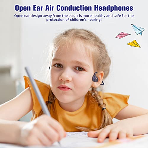 BANIGIPA Kids Headphones, Open Ear Headphones for Teens Child Boys Girls | Wireless Bluetooth 5.4 Headset w/ Built-in Mic for School/Tablet/Travel, 13g Ultra-Light, 85dB Protect Hearing, 10H Playtime - color: G03-Purple