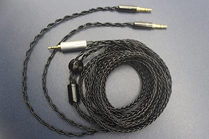 Youkamoo Replacement Cable Compatible with Hifiman Sundara, Ananda, Arya, HE400SE, HE4XX, HE-400i Headphones, 8 Core Braided Balanced Cable, 2.5mm to Dual 3.5mm Male 16.5 ft (5 m) - size: 16.5 ft (5 m)