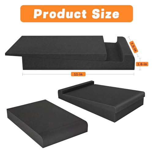 2 Pack Studio Monitor Isolation Pads for 5-6 Inches Speakers Sound Insulation Studio Foam Prevents Vibrations Acoustic Speaker Isolation Pad High Density Fits Most Stands - size: Midium