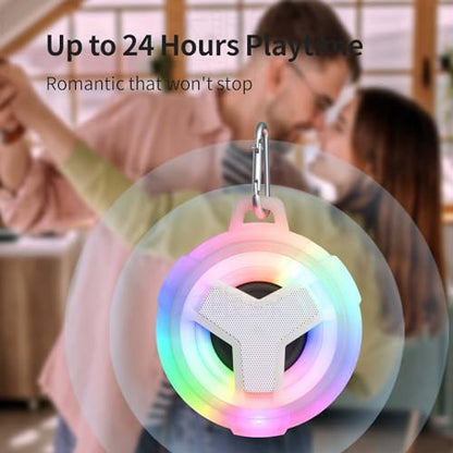 EBODA Shower Bluetooth Speakers Waterproof Teen Girl Gifts Trendy Stuff Kid | IP67 Portable Speaker with LED Light, 2000mAh, True Wireless Stereo, Gifts for Teen Boys, Men and Women, Unique Music Gifts - color: Crystal