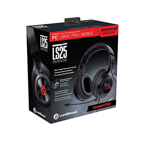 LucidSound LS25BK Gaming Headset for PC, Xbox One, PS4, PS4 Pro, Nintendo Switch - Esports Edition