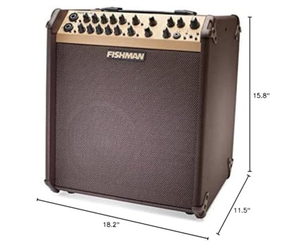 Fishman Loudbox Performer 180-Watt Acoustic Guitar Combo Amplifier Bundle with Gearlux XLR Cable, Instrument Cable, and Austin Bazaar Polishing Cloth - size: Performer 180W