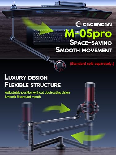 M05 Boom Arm, 360° Rotatable Microphone Stand with Desk Mount (QuadCast Adapter) - color: QuadCast Adapter