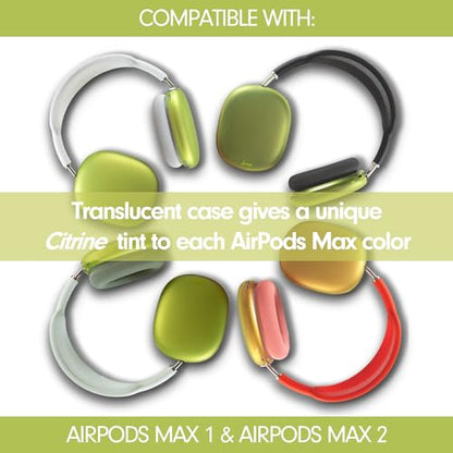 Sonix Protective Case for AirPods Max 2 & 1 | Headphones Cover | Frosted Matte Citrine - color: Frosted Matte Citrine