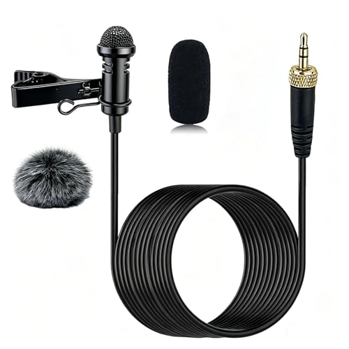 3.5mm TRS Lavalier Mic for Sennheiser Systems EW300, 1.5M | Omnidirectional Lapel Microphones With Crisp Sound Pickup, For Youtube, Vlogging, Live Streaming, Interviews