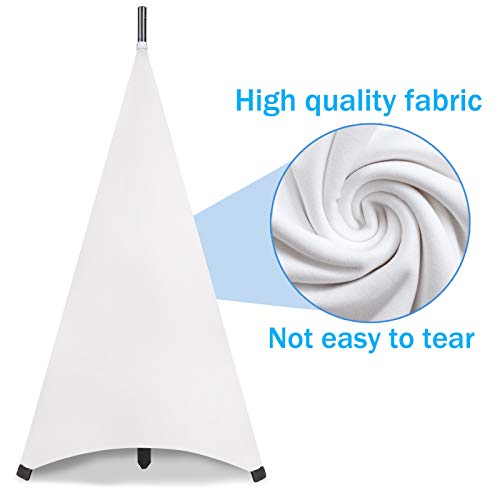 Dofilachy Speaker Stand Cover-DJ Bag with 360 Degree Cover, Speaker Tripod Scrim Cover for Speaker/Lighting with Free Travel Bag (Two Pack-white) - color: Two Pack-white
