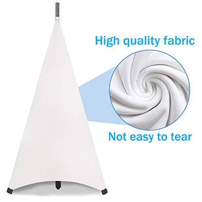 Dofilachy Speaker Stand Cover-DJ Bag with 360 Degree Cover, Speaker Tripod Scrim Cover for Speaker/Lighting with Free Travel Bag (One Pack-White) - color: One Pack-white